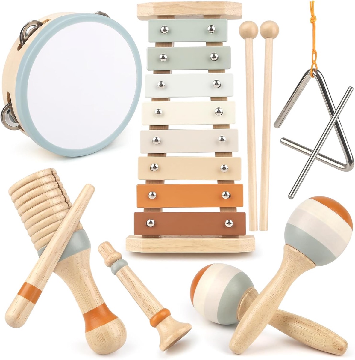 Wooden baby toy gift set